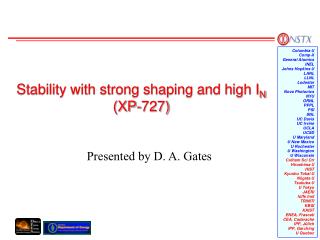 Stability with strong shaping and high I N (XP-727)