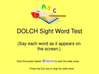 DOLCH Sight Word Test