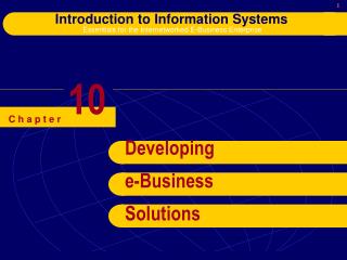 Developing e-Business Solutions