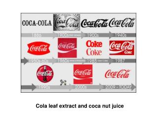 Cola leaf extract and coca nut juice