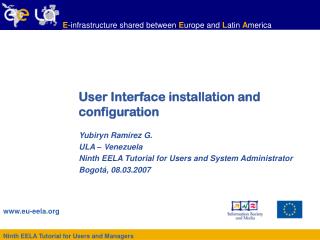 User Interface installation and configuration