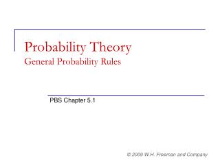 Probability Theory General Probability Rules