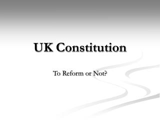 UK Constitution