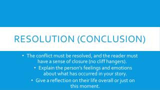 Resolution (conclusion)
