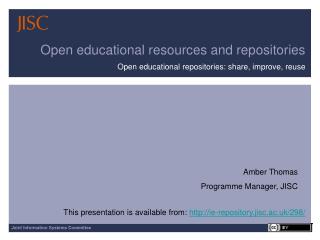 Open educational resources and repositories