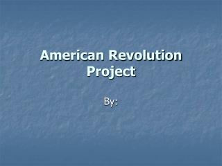 American Revolution Project