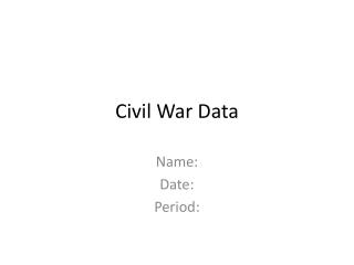 Civil War Data
