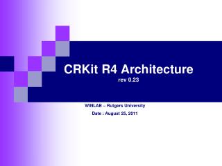 CRKit R4 Architecture rev 0.23