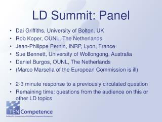 LD Summit: Panel