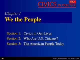 Chapter 1 We the People