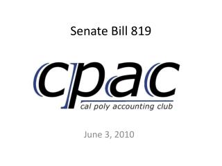 Senate Bill 819