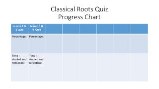 Classical Roots Quiz Progress Chart