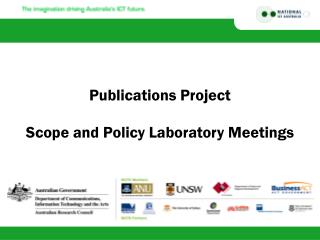 Publications Project Scope and Policy Laboratory Meetings