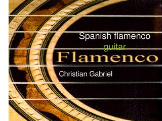 Spanish flamenco guitar