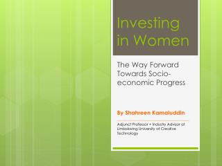 Investing in Women