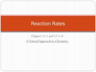 Reaction Rates