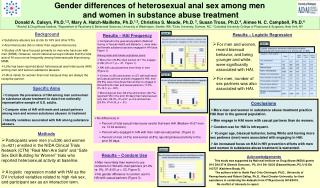 Background Substance abusers are at risk for HIV and other STIs.