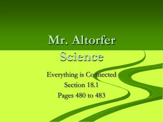 Mr. Altorfer Science