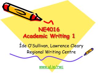 NE4016 Academic Writing 1