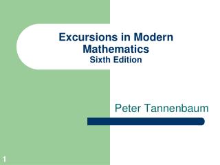 Excursions in Modern Mathematics Sixth Edition