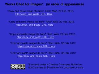 Works Cited for Images*: (in order of appearance)