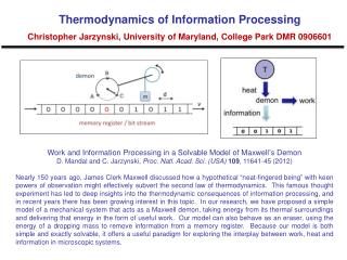 Work and Information Processing in a Solvable Model of Maxwell ’ s Demon