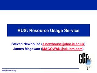 RUS: Resource Usage Service