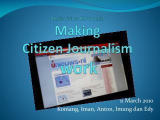 Media visit to RTV Utrecht Making Citizen Journalism work