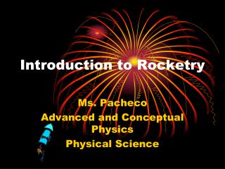 Introduction to Rocketry