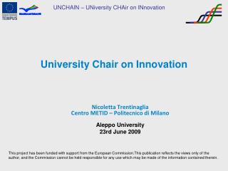 University Chair on Innovation