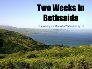 Two Weeks In Bethsaida