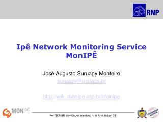 Ipê Network Monitoring Service MonIPÊ