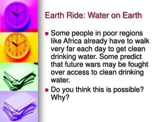 Earth Ride: Water on Earth