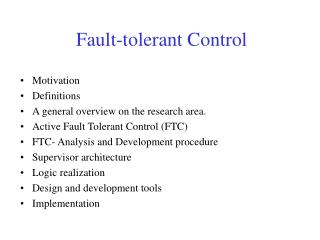 Fault-tolerant Control