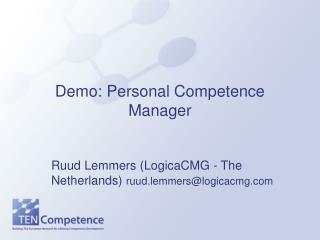Demo: Personal Competence Manager