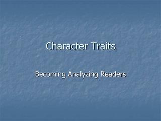 Character Traits