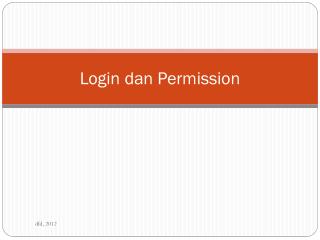 Login dan Permission