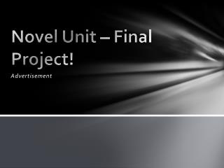 Novel Unit – Final Project!