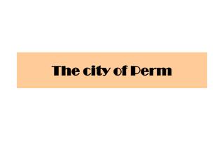 The city of Perm