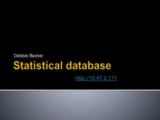 Statistical database