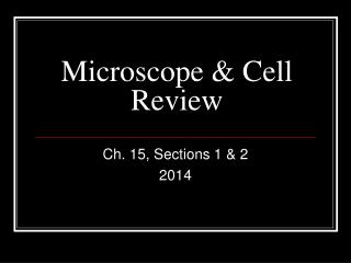 Microscope &amp; Cell Review
