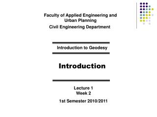 Faculty of Applied Engineering and Urban Planning