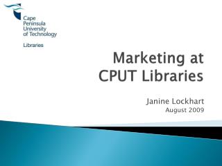 Marketing at CPUT Libraries
