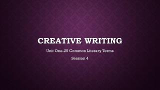 Creative Writing