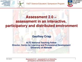 Geoffrey Crisp ALTC National Teaching Fellow