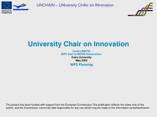 University Chair on Innovation