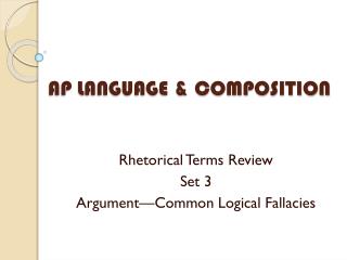 AP LANGUAGE &amp; COMPOSITION