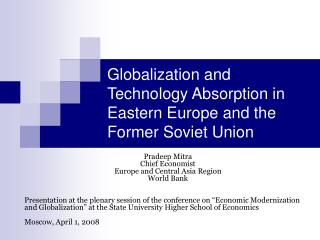 Globalization and Technology Absorption in Eastern Europe and the Former Soviet Union