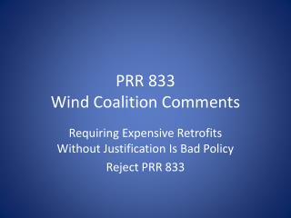 PRR 833 Wind Coalition Comments