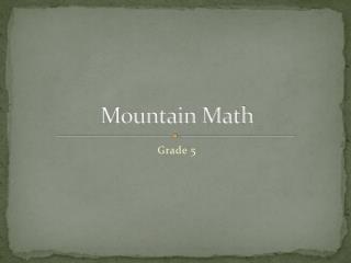 Mountain Math